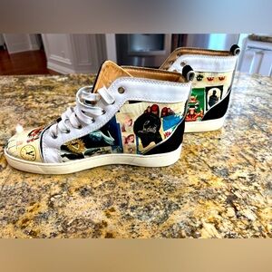 Christian Louboutin Louis Orlato high top Patent Collage sneakerSize:45